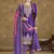 Violet chinon silk embroidered designer dhoti suit
