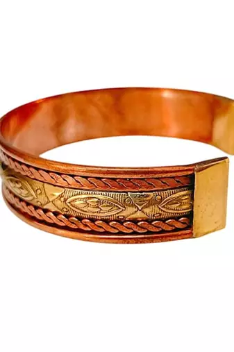 Copper adjustable bangle bracelets kada for men and women copper kada spiritual gorgeous collection ideal gift
