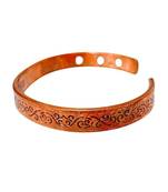 Chakradhari flat pure copper brass peace healing chakra jewelry kada for women and men