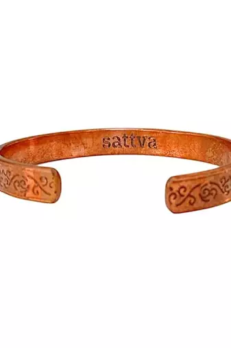 Chakradhari flat pure copper brass peace healing chakra jewelry kada for women and men