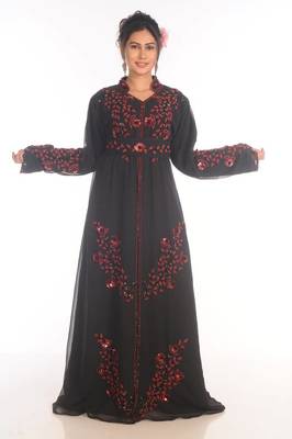 moroccan islamic kaftan floor length bell sleeve for women 1