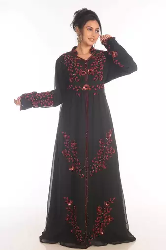 moroccan islamic kaftan floor length bell sleeve for women