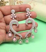 Elegant pink color fashion earrings