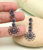 Cool blue color fashion earrings