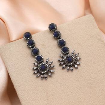 Cool blue color fashion earrings 2