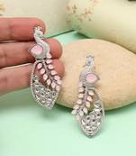 Baby pink color fashion earrings