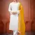 Off white georgette embroidered salwar suit