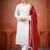 Off white georgette embroidered salwar suit