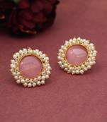 Pink color amrapali earrings