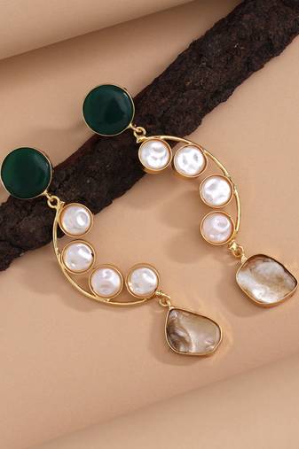 Green color amrapali earrings