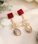 Maroon color amrapali earrings