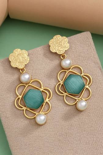 Pista green color amrapali earrings