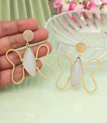 Grey color butterfly design amrapali earrings