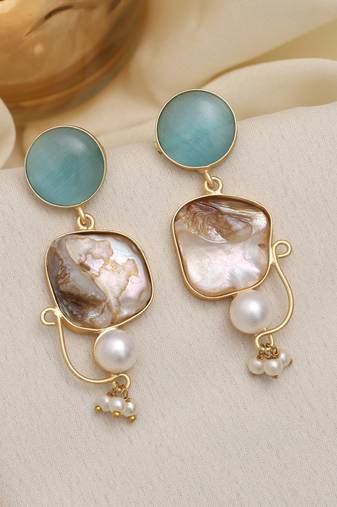 Sky blue color amrapali earrings