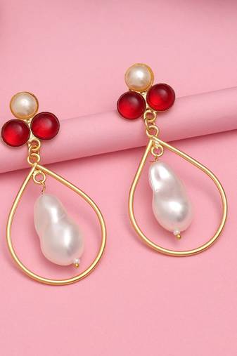 Maroon color amrapali earrings