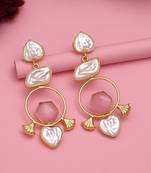 Pink color amrapali earrings