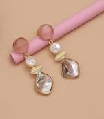 Pink color amrapali earrings