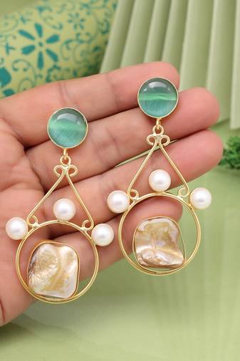 Pista green color amrapali earrings