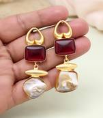 Royal maroon color amrapali earrings