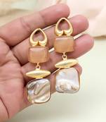 Soft peach color amrapali earrings