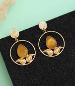 Vibrant mustard yellow color amrapali earrings