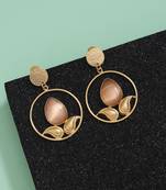 Delicate peach color amrapali earrings