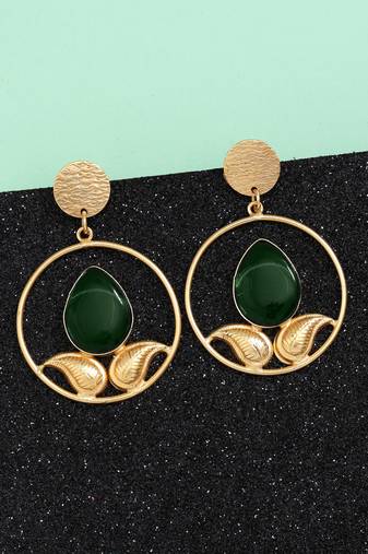 Deep green color amrapali earrings