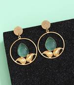 Light pista green color amrapali earrings