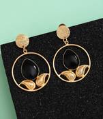 Sleek black color amrapali earrings