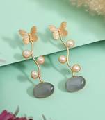 Sophisticated grey color amrapali earrings