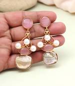 Elegant pink color amrapali earrings