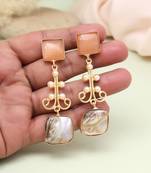 Mellow peach color amrapali earrings
