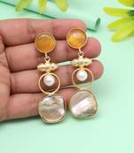 Sunset mustard yellow color amrapali earrings