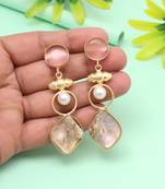 Blush pink color amrapali earrings