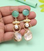 Pistachio green color amrapali earrings