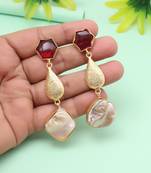 Wine maroon color amrapali earrings