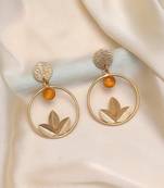 Sunlit yellow color amrapali earrings