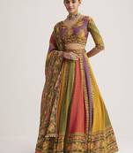 Multicolor Printed Lehenga Set with Dupatta