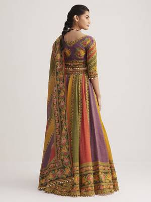Multicolor Printed Lehenga Set with Dupatta 4