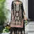 Black heavy chinon with embroidery ready made sharara suit (free size)