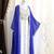 Royal blue & white handcrafted zari work stitched dress georgette kaftan  dress