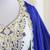 Royal blue & white handcrafted zari work stitched dress georgette kaftan  dress