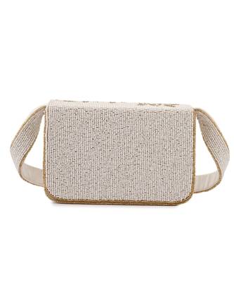 Ivory & gold gleam Velvet purse 5