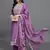 Purple color chinon viscosee fabric beautiful festive wear kurta set for girls