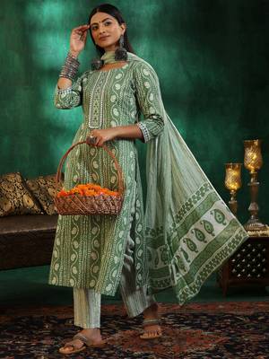 Pista color roman slub fabric trendy and stylish readymade kurta set 4