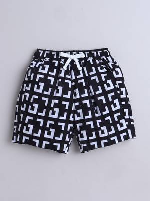 Black geometric printed cotton blend co-ord set 4