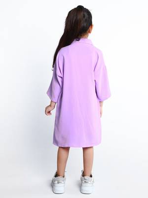 Purple plain cotton oversize co-ord set 2