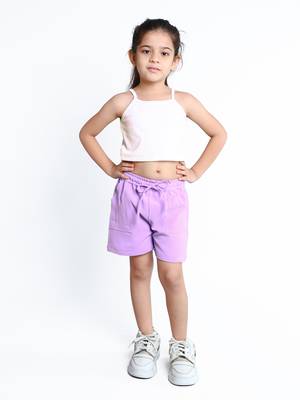 Purple plain cotton oversize co-ord set 3