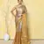 silver gold organic tissue saree with blouse piece
