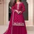Pink color chinon fabric heavy embroidery work heavy palazzo dress